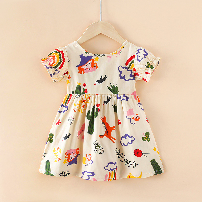 White Background Amusement Park Princess Dress