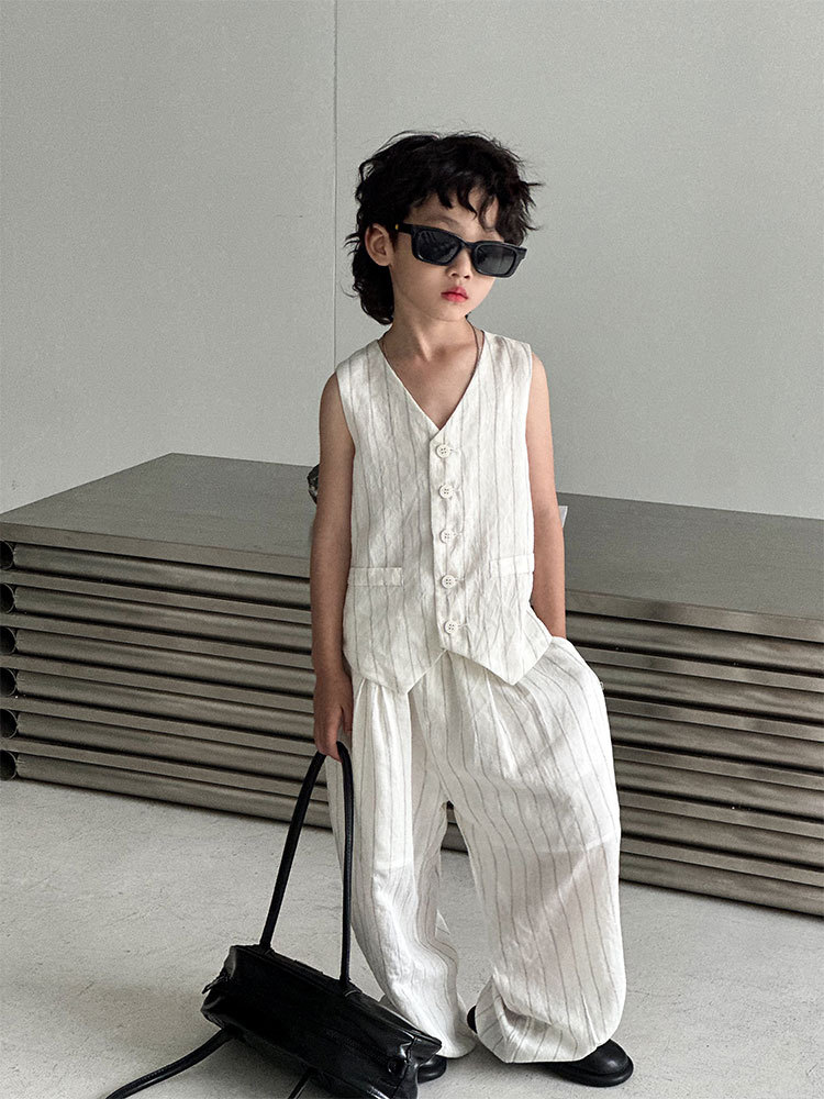 White Stripe (Vest+Pants)