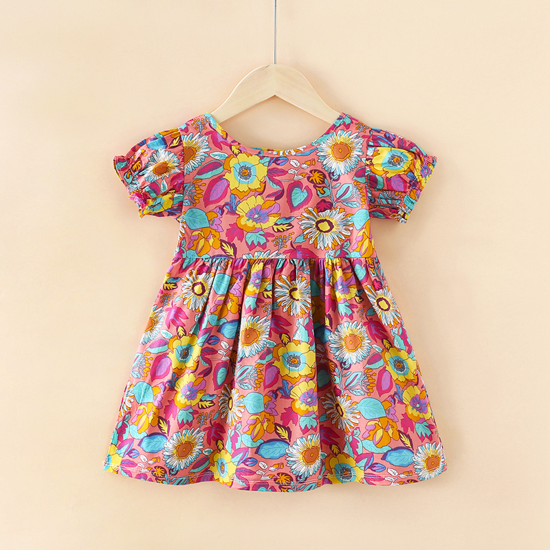 Colorful Sunflower Princess Dress